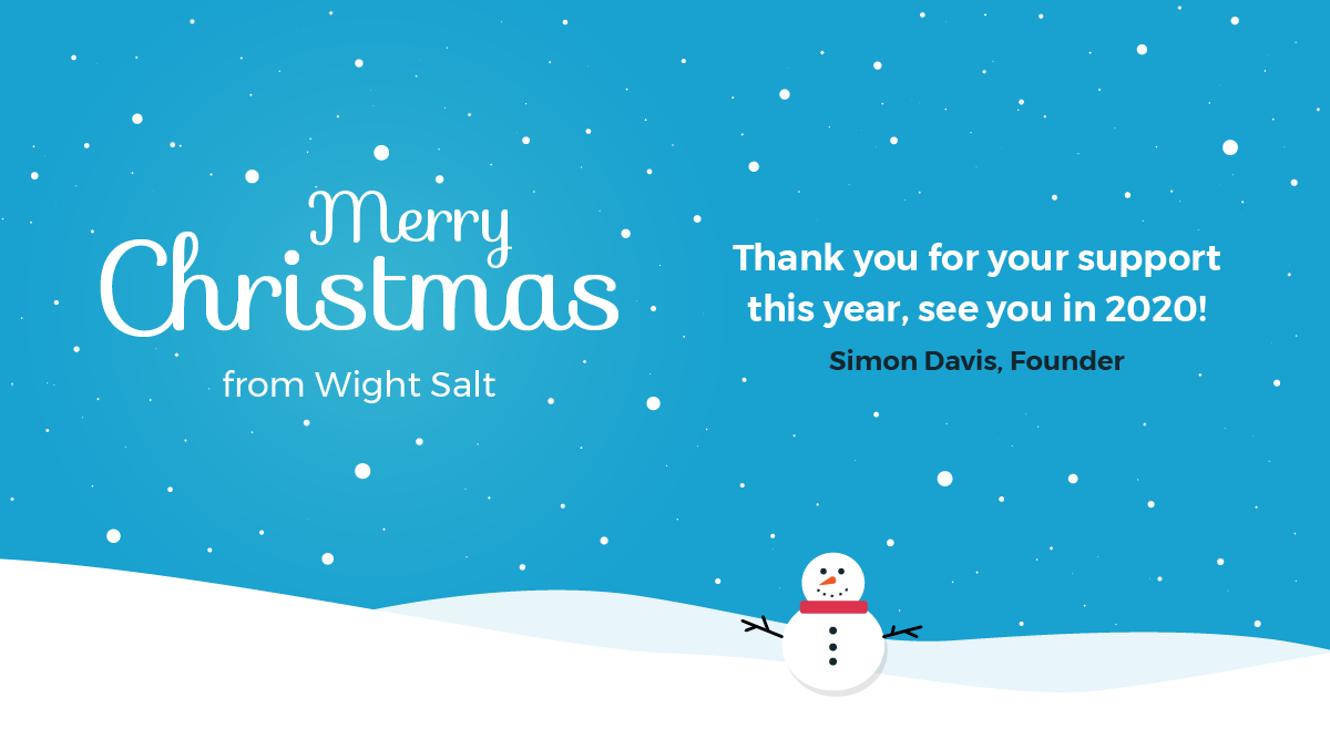 wightsalt's tweet photo. Merry Christmas 🎄🎁✨🎅 Thank you for your love and support in 2019, Wight Salt is growing - see you in 2020 for another spectacular year! Simon, Founder 😊 #MerryChristmas #Christmas2019 #ChristmasEve https://t.co/kxq0FpeP3M