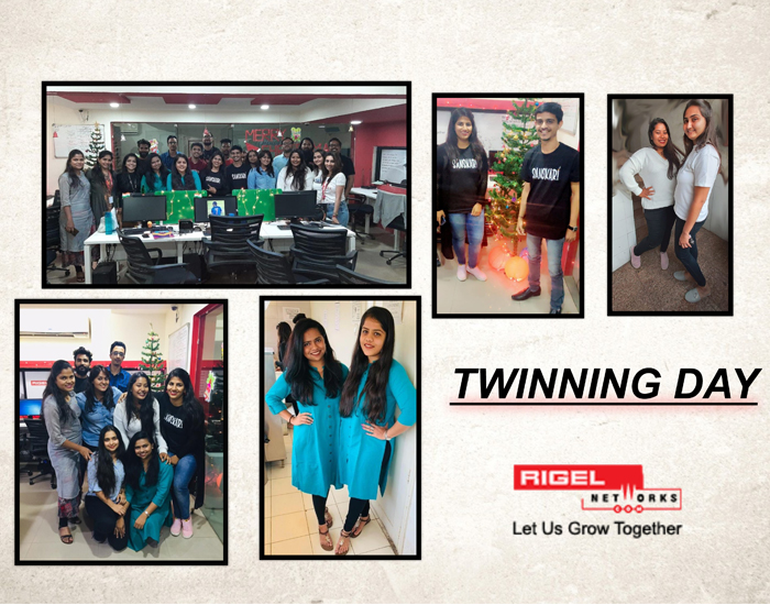 RigelBPO's tweet photo. Looking alike to someone is always a compliment, Rigel Staffing celebrating #Twinning day with some glamorously, hilarious outfits, niche combinations and some deadly duo’s. Touch me to feel that I am  like You – Same pinch..hahahah

#Christmas2019 #ITServices #IT #RigelNetworks https://t.co/JURDcmL84w