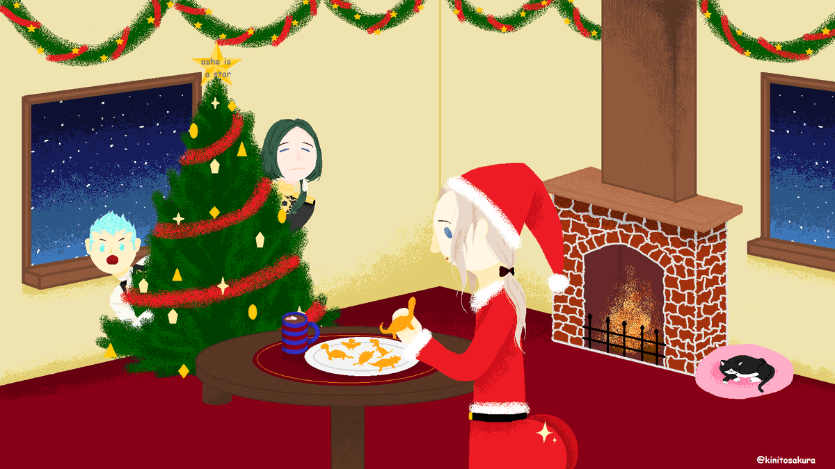 KinitoSakura's tweet photo. FOR @myrmcheck !!! I AM YOUR SECRET SANTA FOR THE MS PAINT SERVER!!!!!!

here is a caspar and lindhardt creeping on santa jeritza (yes i based these off your tweets can i just say i live for them)

HAPPY HOLIDAYS!!

dont think about jeritza's ass too much ;) https://t.co/doa9S2YFky