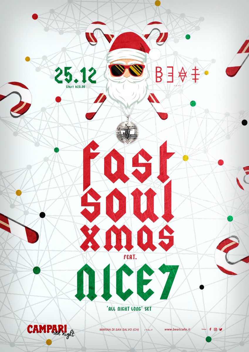 BeatCafeLive's tweet photo. Anche quest’anno passeremo la notte di Natale in compagnia di #nice7 duo di #elettronica #house con produzioni su etichette quali Defected, Nervous, Noir, Snatch!, Crosstown Rebel. In omaggio gadgets #campari ♦️red passion!!
#beatcafe #sansalvo #italy
https://t.co/y1ajeCfE6u https://t.co/ra5QLKiyIW