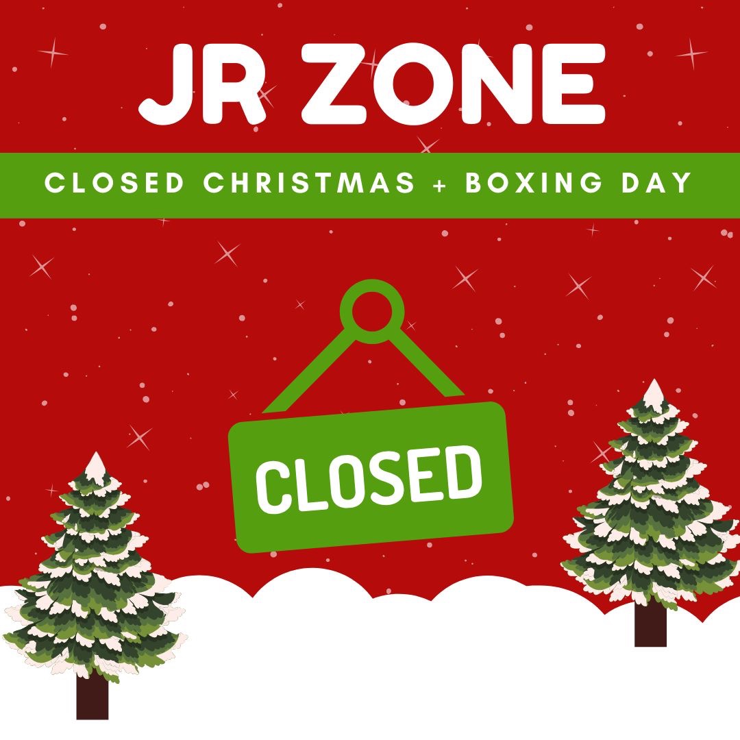JR Zone will be closed Christmas Day and Boxing Day. Open as normal from the 27th. Merry Christmas everyone, it's been a wonderful year with you all , having fun , creating special memories and much more - we look forward to a great 2020. We are open till 4pm today