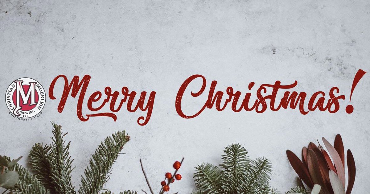 moerleinbeers's tweet photo. Merry Christmas from your friends at Christian Moerlein Brewing Co. #MerryChristmas #Cincinnati #Moerlein https://t.co/Mh396XjIVd