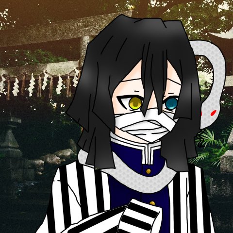 ケビン（廉価版）さんがTwitterに投稿した伊黒小芭内(鬼滅の刃)のイラスト。