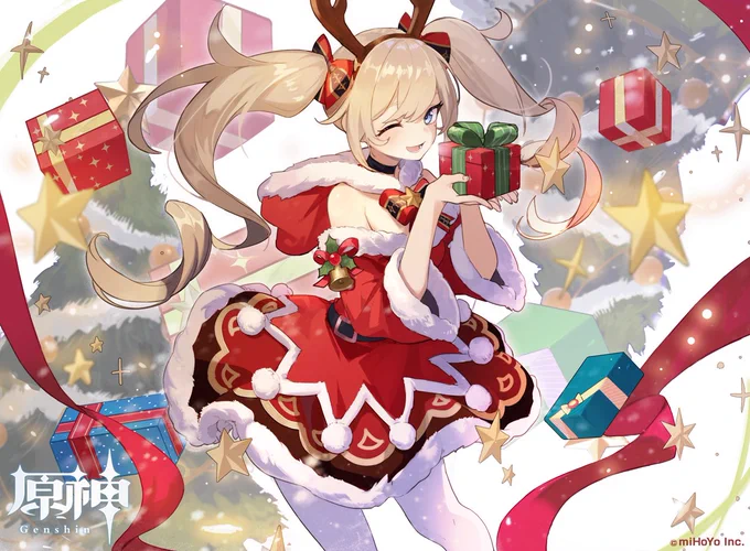 メリークリスマス?
素敵なクリスマスイブをお過ごしください✨

イラストは青年君様よりいただきました。
#原神 #miHoYo #メリークリスマス 