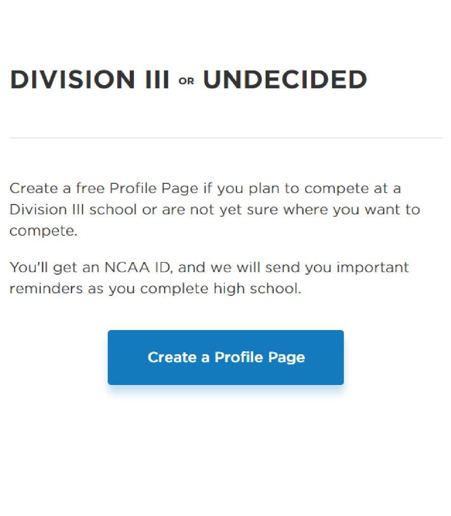 ncaaec's tweet photo. #TipTuesday: Want to play #collegesports but unsure of if you'd like to go #DI, @NCAADII or @NCAADIII? Create a free Profile Account to stay up to date on how to prepare. Then transition that account into a Certification Account if needed. 

Get started: https://t.co/eqw3Do98mA https://t.co/Mlzy95BMzC