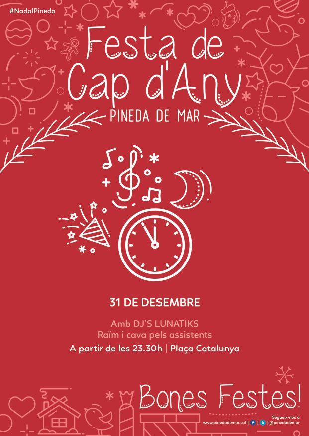 pinedademar's tweet image. 🎉 D'aquí a una setmana tornarem a omplir plaça Catalunya per la Festa de Cap d'Any a Pineda de Mar. Accés gratuït, cava 🥂 i raïm 🍇 per tothom i música amb DJ'S LUNATIKS 🥳 També hi haurà servei de bar. 

T'esperem des de les 23.30 h per donar la benvinguda al 2020!