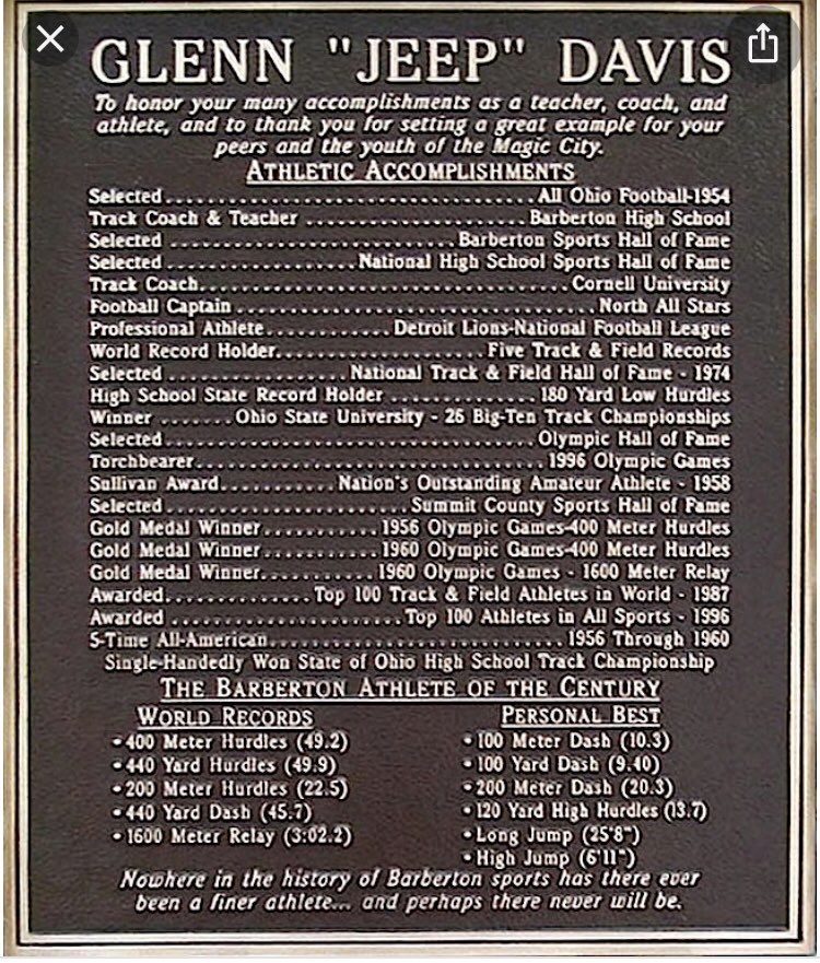 Did you know Barberton, Ohio is the home of late Glenn “Jeep” Davis?!  #gomagics #barbertonohio