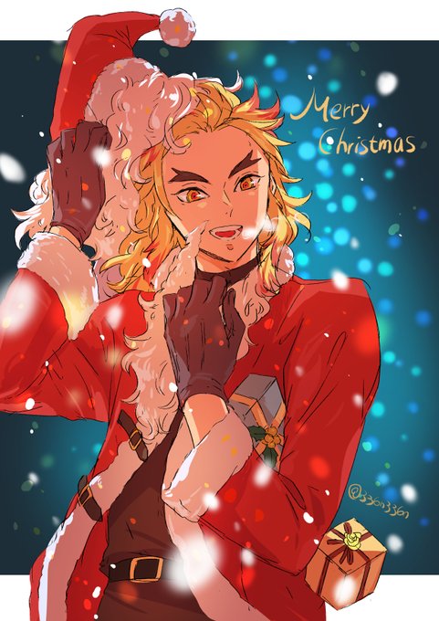 アナンさんがTwitterに投稿した煉獄杏寿郎(鬼滅の刃)のイラスト。