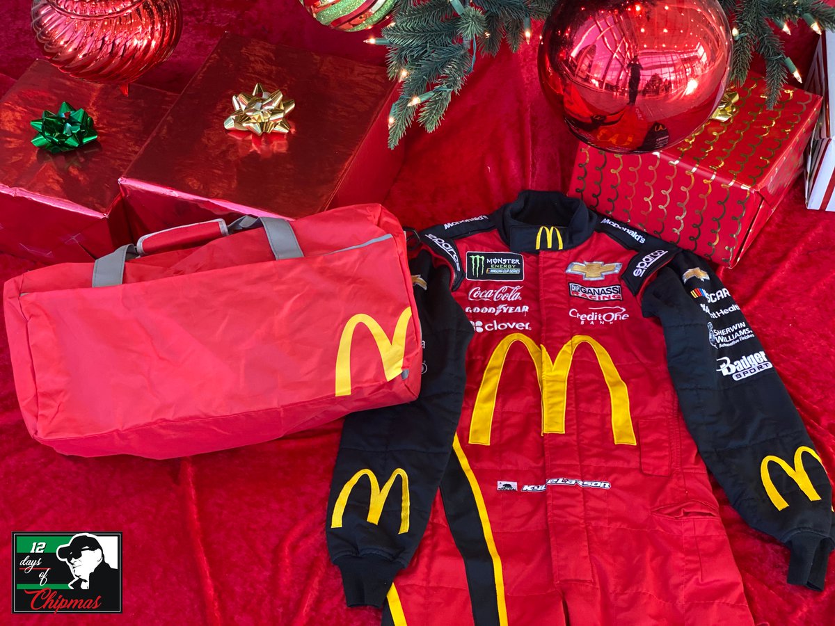 Chip Ganassi Racing (@cgrteams) on Twitter photo For the final day of our #12DaysOfChipmas, we're giving away a race-used <a href="/McDonalds/">McDonald's</a> fire suit from <a href="/KyleLarsonRacin/">Kyle Larson</a>! 🎁
To enter, it's simple:
1️⃣ : RT this tweet
2️⃣ : Follow <a href="/CGRTeams/">Chip Ganassi Racing</a>
Winner announced 5PM EST tomorrow. For the final day of our #12DaysOfChipmas, we're giving away a race-used <a href="/McDonalds/">McDonald's</a> fire suit from <a href="/KyleLarsonRacin/">Kyle Larson</a>! 🎁
To enter, it's simple:
1️⃣ : RT this tweet
2️⃣ : Follow <a href="/CGRTeams/">Chip Ganassi Racing</a>
Winner announced 5PM EST tomorrow.
