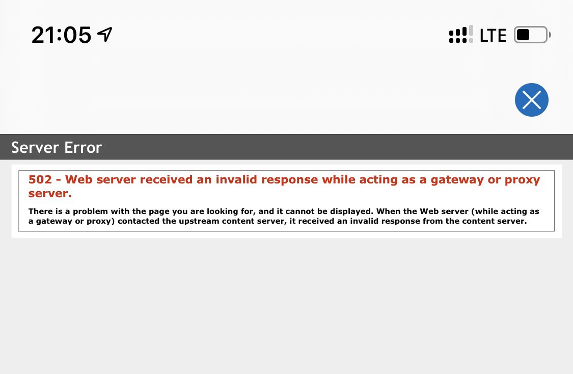 RolleDaniel's tweet photo. @OralB_DE Server down? Logging into the app brings up an #502 #error / desktop brings up an error as well https://t.co/gDW8bR5plU