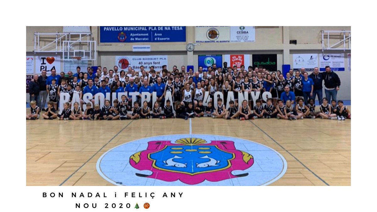 basquetpla's tweet photo. Todos los que formamos la gran familia os deseamos de todo corazón una FELIZ NAVIDAD y PRÓSPERO AÑO NUEVO lleno de paz, salud y ... mucho bàsquet! #123PLA #feim40anys https://t.co/STgSLjO9dF