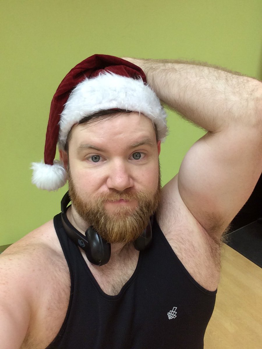 bmgray86's tweet photo. Ho ho ho #MerryChristmas #HappyHanukkah #musclesanta #musclebear https://t.co/UVNgHLJwHB