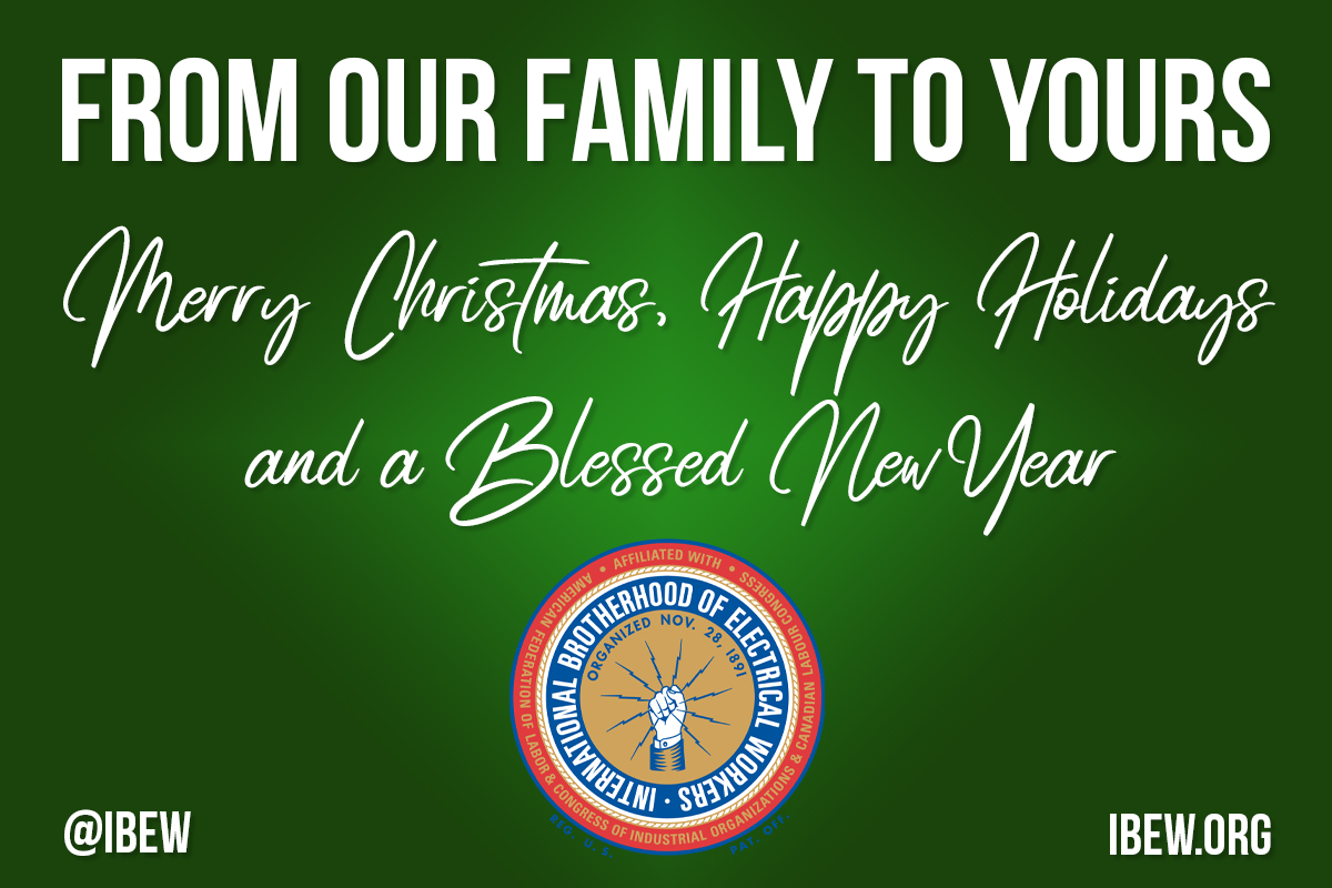 Merry Christmas, Happy Holidays and a Blessed New Year from our family to yours.