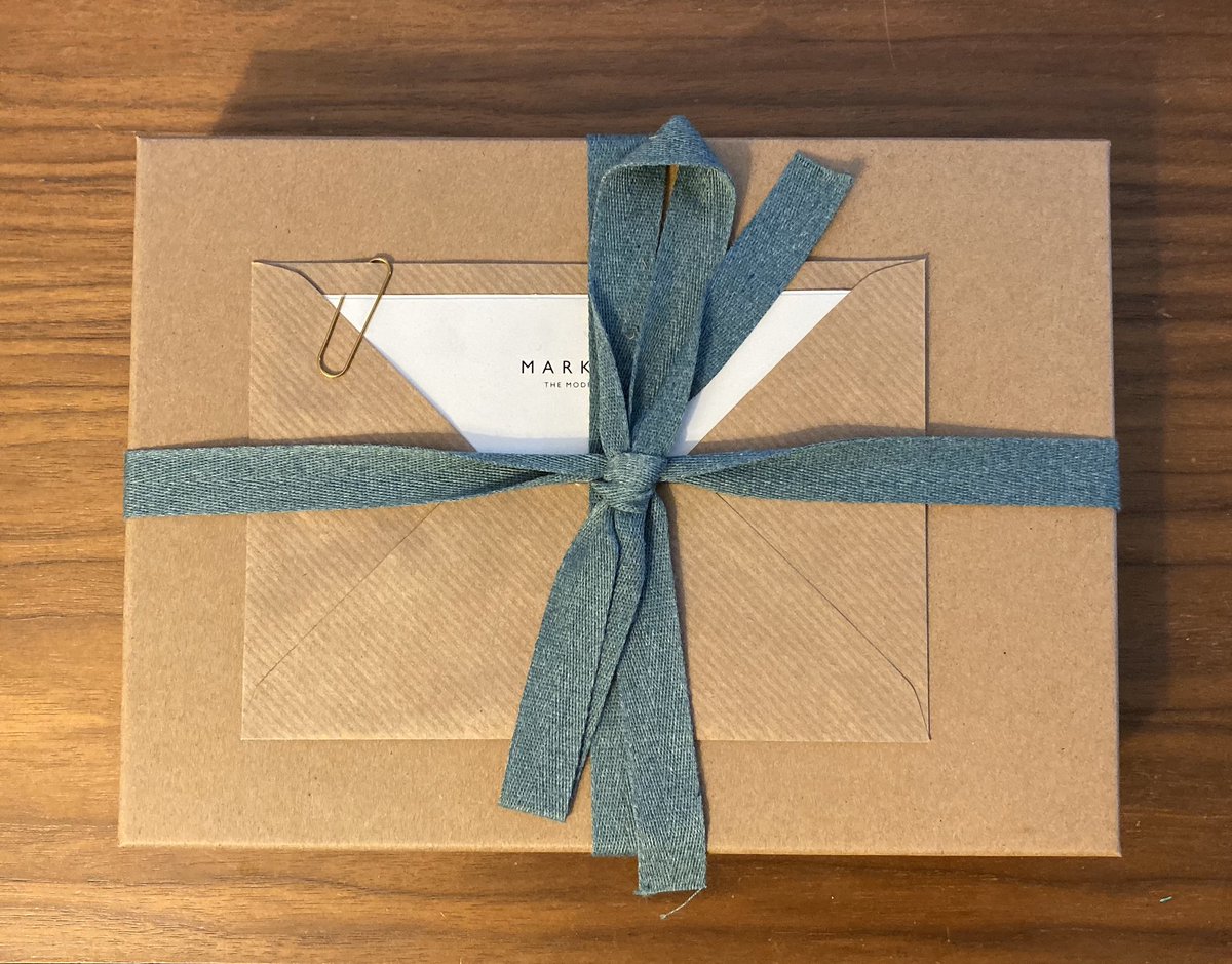 A Christmas Eve knock on the door. It was a Canada Post person with the  <a href="/markandfold/">M A R K  +  F O L D</a> subscription box. I don’t know how they could possibly have timed this so delightfully, but thank you!

And look how nicely they wrapped the box!