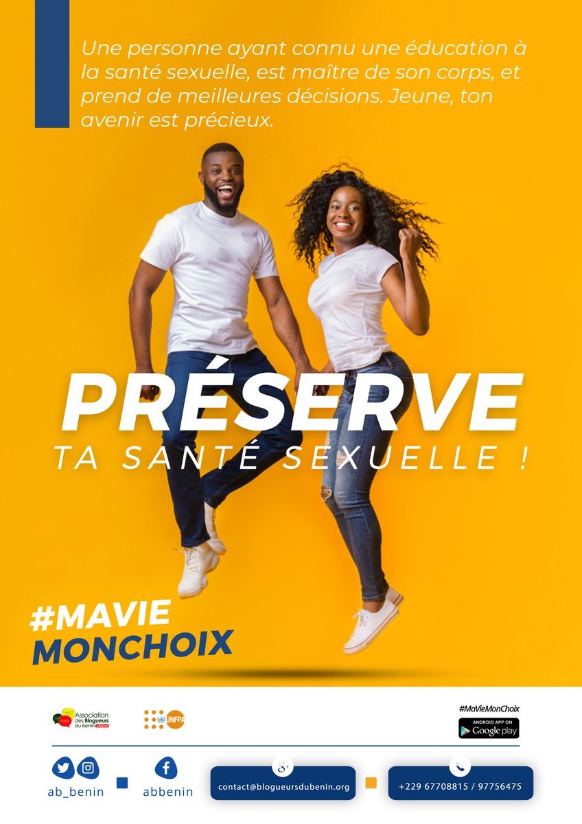 ab_benin's tweet photo. Une personne ayant connue une éducation à la santé sexuelle est maître de son corps et prend de meilleures décisions.
Jeune ton avenir est précieux, préserve ta santé sexuelle.
#MaVieMonChoix, ton allié https://t.co/al9ayKAuPZ
#YouthForESS
@unfpa_benin @EnabelauBenin @japfbenin https://t.co/0e1geZxx08