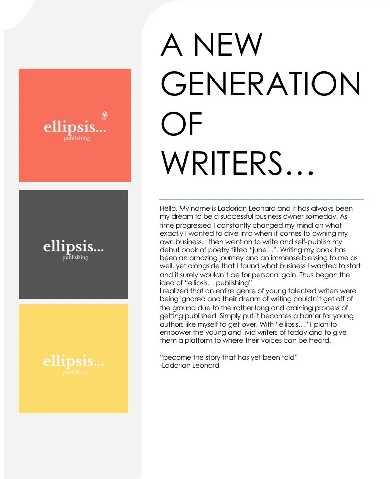 I DID NOT EXPECT THIS TO BLOW UP SHEESH
since this is gaining so much traction here is some information about a publication company i plan on opening soon. more info will be available in the future !!
