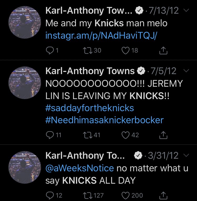 DaRealBootum's tweet photo. Timberwolves just lost their 11th straight to 7-24 Warriors and are the 13 seed.
@KarlTowns if youโre going to be miserable and cold with an inefficient Canadian, why not do it at home in NYC instead? https://t.co/bcv09WFEv8