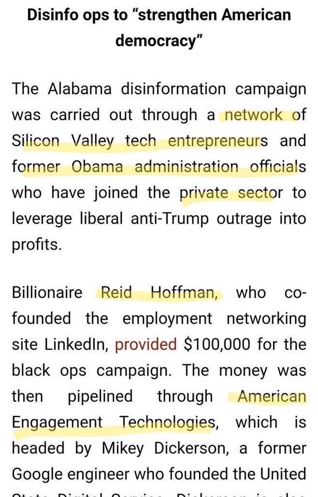 dmills3710's tweet image. #DisInfoOps #PierreOmidyar #ReidHoffman #FusionGPS #NewKnowledge