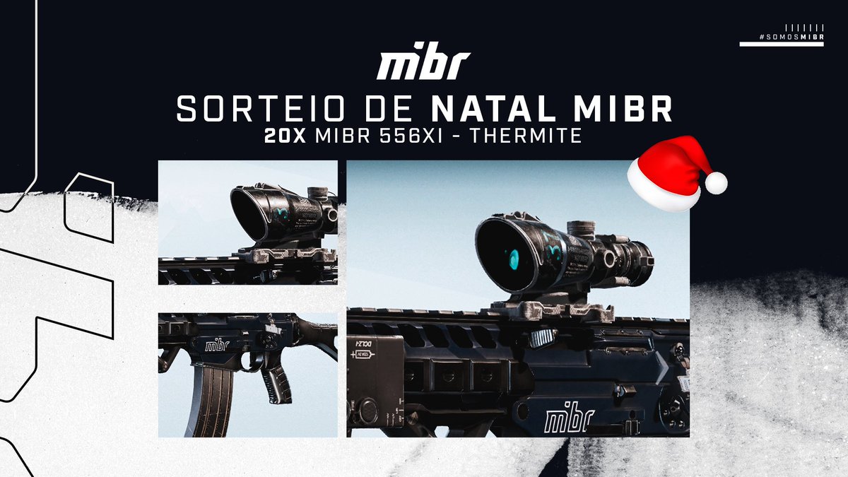 MIBRLive's tweet photo. CHRISTMAS GIVEAWAY! ⛄🎉
20X MIBR 556XI - THERMITE.

RT + LIKE TO ENTER.

🇺🇸*Winners picked in 2 days!
🇧🇷*Vencedores divulgados em 2 dias. https://t.co/fcm3xM810N