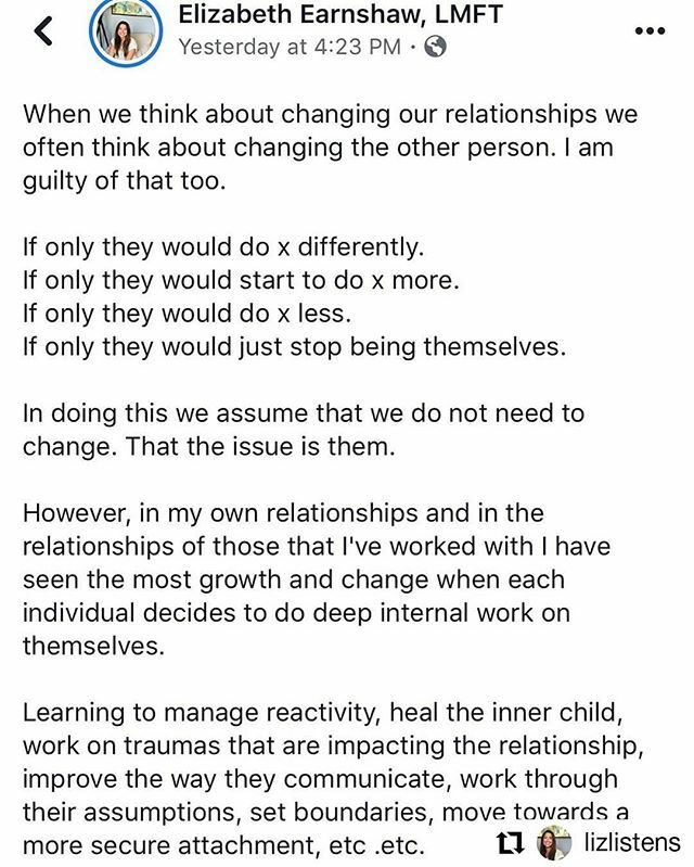 "I can do nothing for you but work on myself... You can do nothing for me but work on yourself!"
Ram Dass
•
•
•
#perspective #adhd #adhdrelationship #adhdrelationships #adultadhd  #executivefunction #IamMarriedtoADHD #adhdawareness #relationships#rel… ift.tt/37aj4T1
