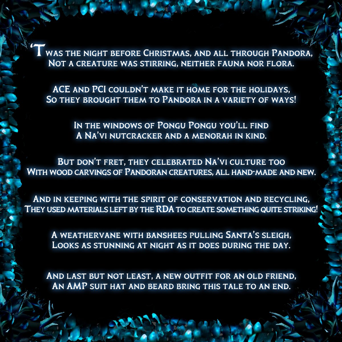 officialavatar's tweet image. Pandoran Christmas tale, a thread: