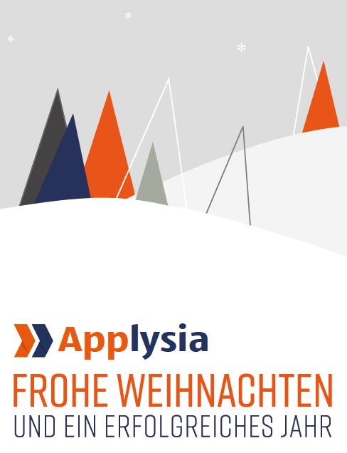 Wir von Applysia wünschen besinnliche Festtage und freuen uns auf ein spannendes Jahr 2020!