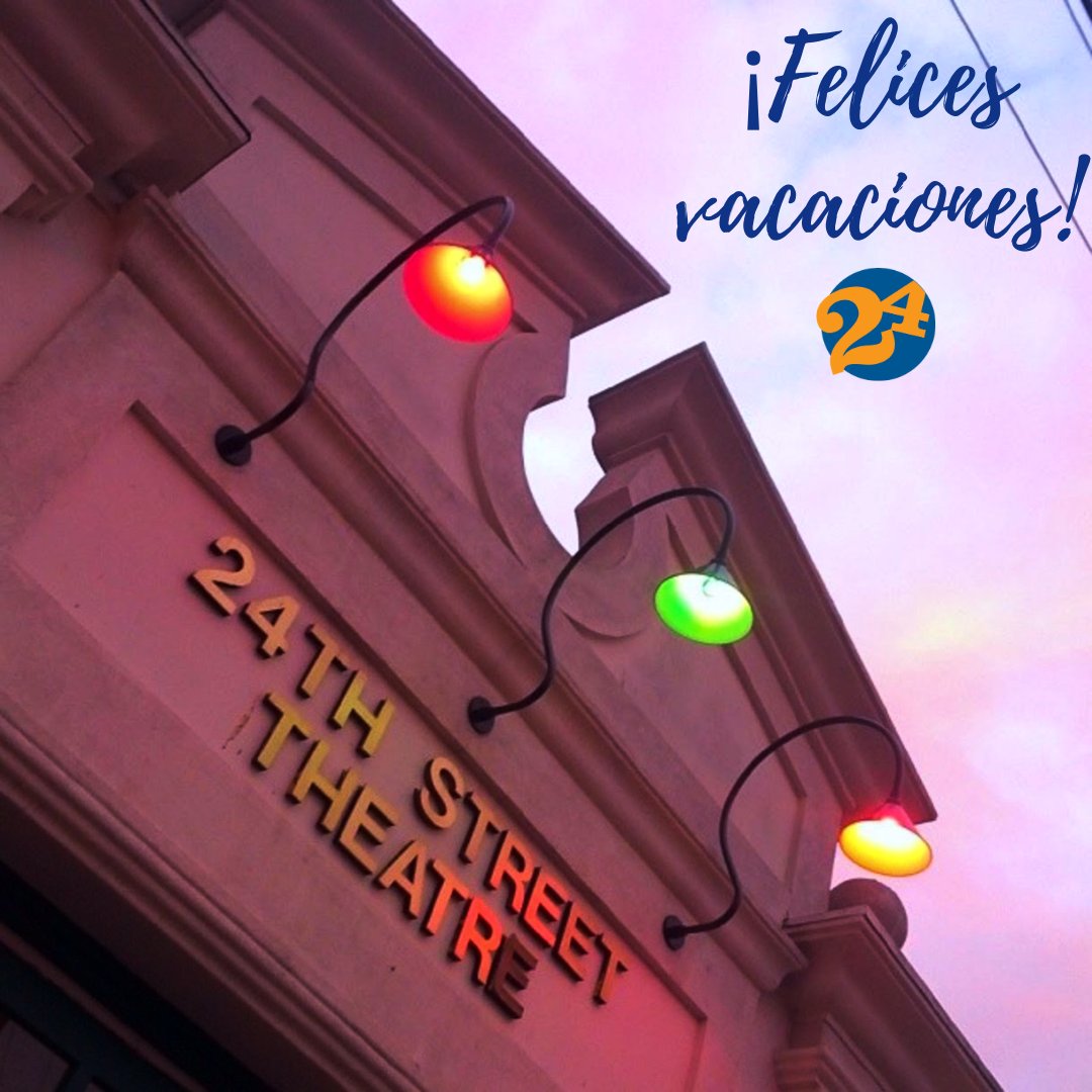 24thST's tweet photo. Wherever you are and however you celebrate the holidays, all of us at 24th STreet Theatre wish you the happiest holidays ever. / Estés donde estés o como celebres las fiestas, todos nosotros en el 24th STreet Theatre les deseamos las vacaciones más felices. https://t.co/kdJd02xYkW