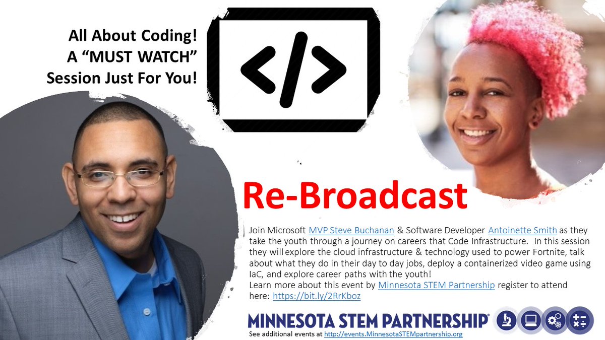 MnSTEMpartners's tweet image. #FORTNITE coding re-broadcast for youth from a developer&apos;s perspective. Join Steve Buchanan (@buchatech)  &amp;amp;  Antoinette Smith youtu.be/g7CSTYPifh0
Students of color coding class signup: signup.minnesotastempartnership.org
#urbancoding #bdpa #urbantech @MnSTEMpartners @powerupitmn