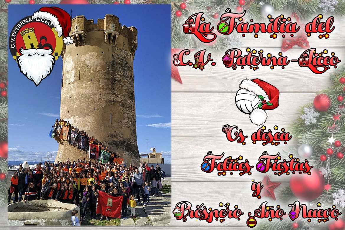 🎄 Desde el Club Voleibol Paterna Liceo os deseamos unas felices fiestas , una Feliz Navidad y un próspero año 2020.

#CVPaternaLiceo
#10AniversarioCVPaternaLiceo