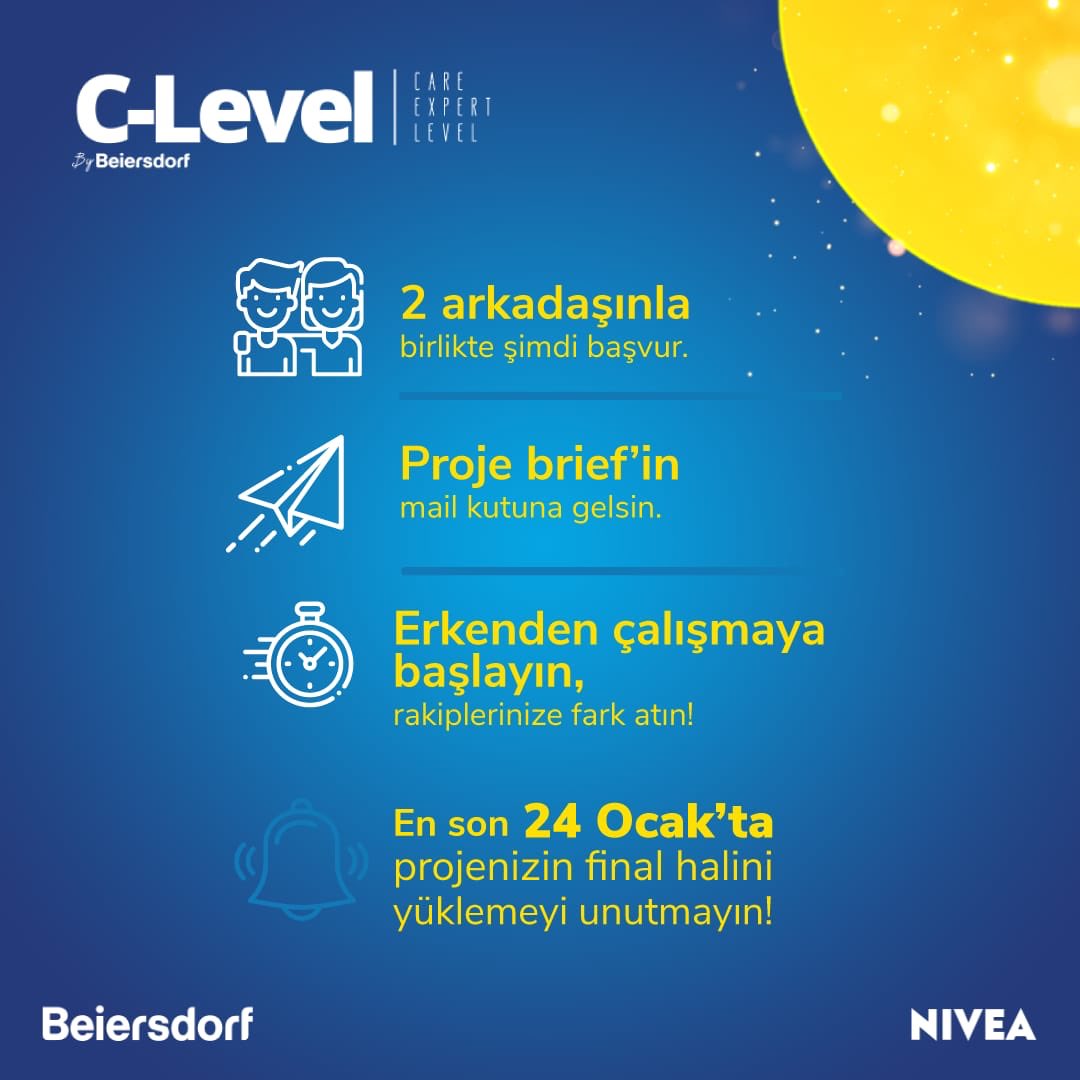 denetimkulubu's tweet photo. “Yaratıcılığımla pazarlama dünyasına yön veririm” diyen 2., 3., 4. sınıflar, NIVEA Beiersdorf sizi yeni marka yarışmasına davet ediyor! Ekibinle sürpriz ödüller kazanmak, Beiersdorf ekibine katılma fırsatı için hemen başvur
👉 https://t.co/E5igXJKXC0 #CareExpertLevel #NIVEASun https://t.co/2GqFzCstMa