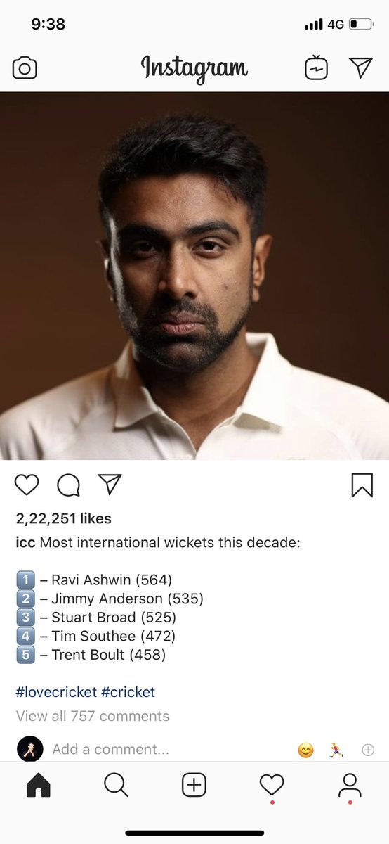 SGanguly99's tweet image. Most international wickets for ashwin this decade ⁦@ashwinravi99⁩ @bcci .. what an effort .. just get a Feeling it goes unnoticed at times .. super stuff ..