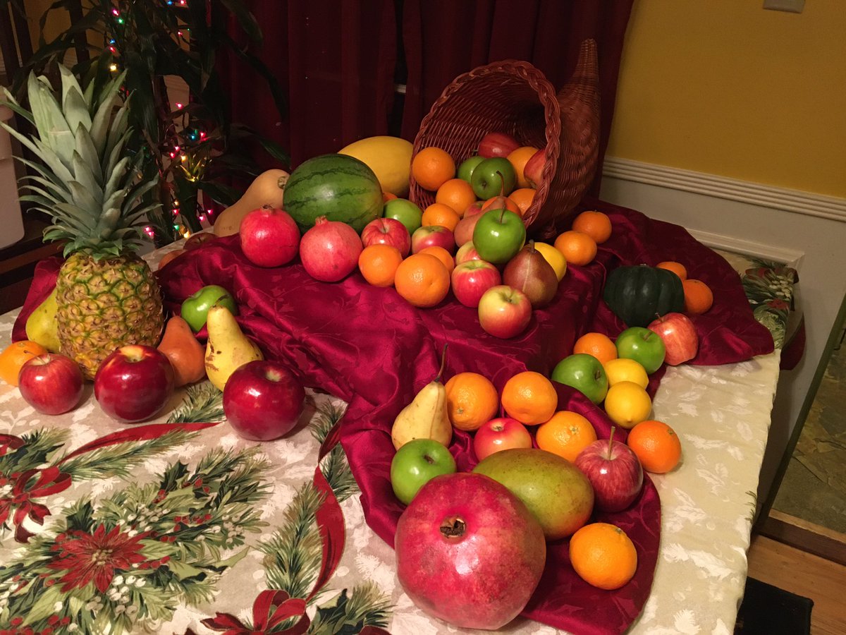 SusanLambert's tweet photo. I found the giantesses pomegranate I’ve ever seen at Trader Joe’s. Seriously look at this lady. Now, where to put her? Next to the watermelon or off on her own? #Cornucopia2019 https://t.co/Jw4YU5BOcd