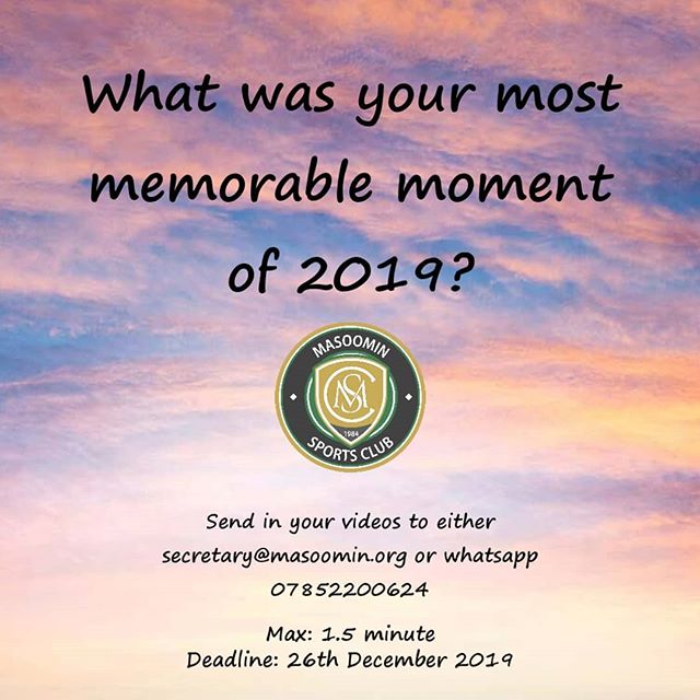 MasoominSports's tweet photo. What was your most memorable memory of 2019?

#2019 #MSCmemories #MostMemorable #year https://t.co/Q7cFgAZKhK