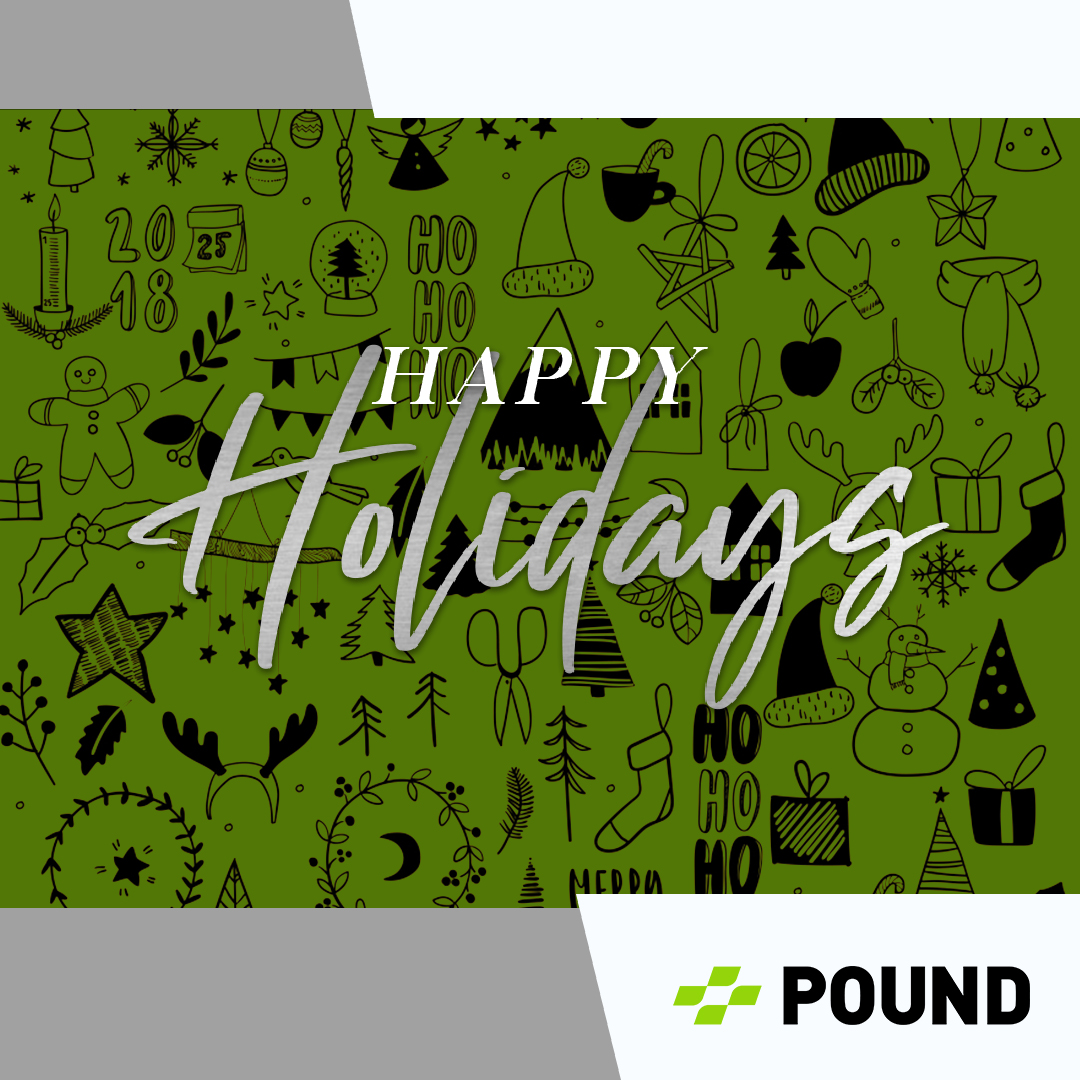 PoundTechnology's tweet photo. Wishing you a Merry Christmas and Happy Holidays! We hope you have a great holiday filled with warmth and cheer! How are you spending the holidays this year? https://t.co/6Psuw9ajwg
