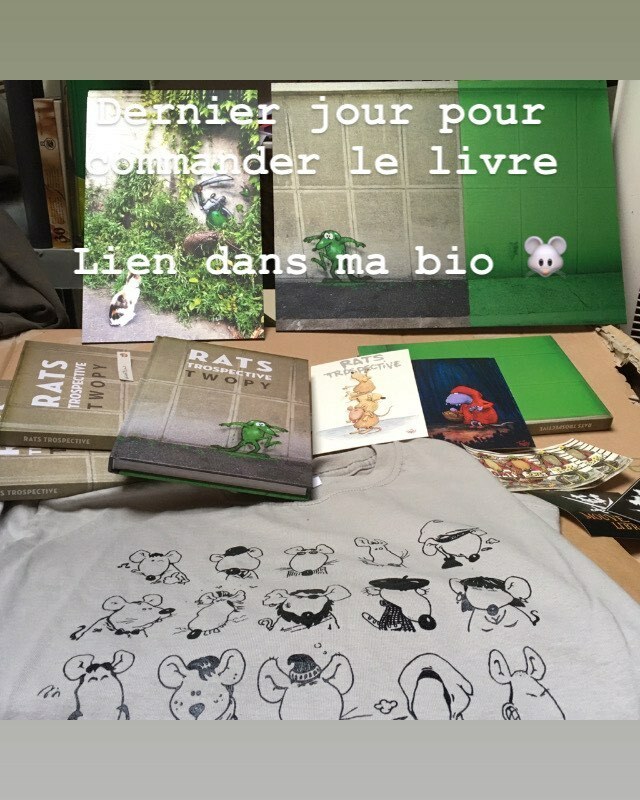 Déjà la fin!!! 🐭💣🥳#dernier jour #kisskiss #crowfunfing #book #art book #livre #rat #rats #Streetart #graffiti #ratfitti #tshirt #t-shirts #cartes #carte #carts #urbex #abandonedplaces #photo #souris #dibon #alubrossé ift.tt/2Qk7Bd7