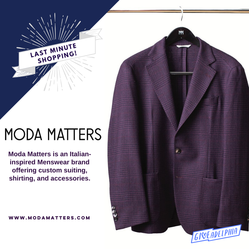 giveadelphia's tweet photo. Give the gift that gives back with @ModaMatters! Last minute holiday shopping to benefit the R.E.L.I.E.F. Foundation! Promo code GivePhilly #GiveBackPhilly https://t.co/VFIE88Z28A