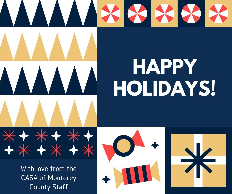 Thanks to your support as a volunteer, and/or your generosity and giving of your resources, there are hundreds of Monterey County foster children who are able to enjoy the blessings and wonders of this holiday season.  

Vicki Myers, Executive Director 
#volunteer #advocate