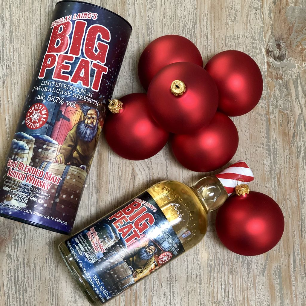 Christmas ready this #ChristmasEve with our Cask Strength #BigPeat Christmas Edition and really big baubles! 🥃🎅🏻 #HoHoHo Cheers, cheers!