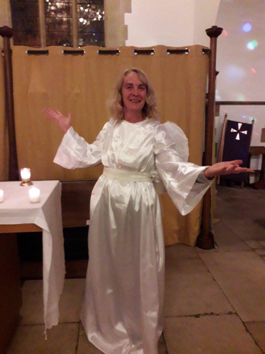 CroxleyAllSaint's tweet photo. As well as Jesus being the star of the Nativity Story, our Angel Gabriel must take next billing with the catchphrase of the year "Cooeee, it's only me."" https://t.co/STCttt057G