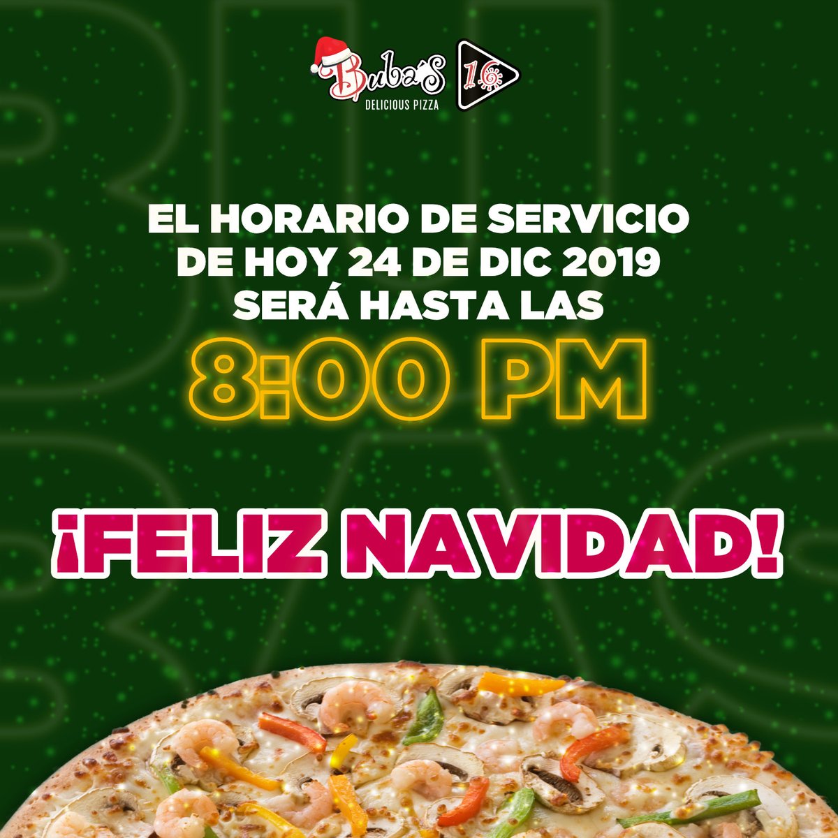 BubasPizza's tweet photo. ⚠️ HORARIO DE SERVICIO PARA HOY ⚠️ https://t.co/4eerQNBdHL