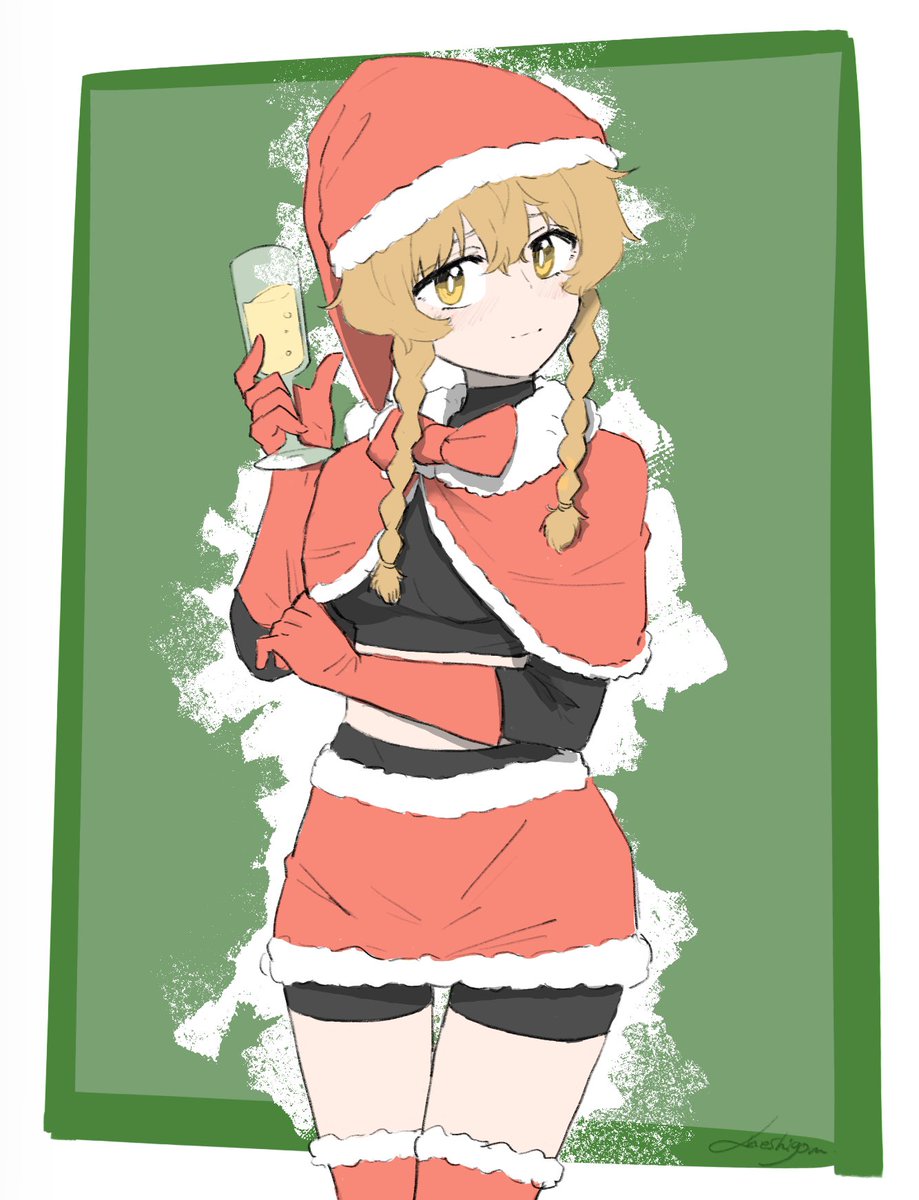 「Merry Christmas ?
#一日一鈴羽 」|CHESHIGOMのイラスト