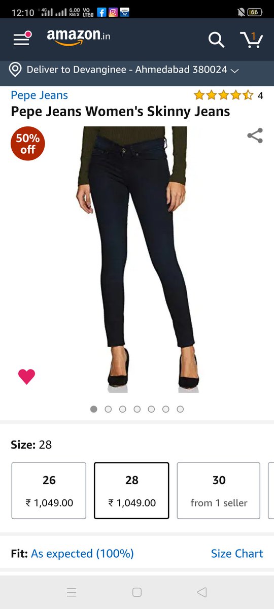 Vrushti_11's tweet photo. @PepeJeansIndia @amazonIN @myntra @Flipkart 🥰 Here's my favorite denim 👖 that I have picked "Pepe Jeans Women's Skinny Jeans" from @amazonIN 

#SecretPanta 
#SecretPantabyPepeJeans 

@PepeJeansIndia 

Join&amp;win
@avii4ever
@karan875 
@3Madhvi
@DivzArjun
@chilled_Sup 
@DJ_Bhayani
@imPalak18
@SultanMd29 
@Queen_Kitten7 https://t.co/7stS1jCdaH