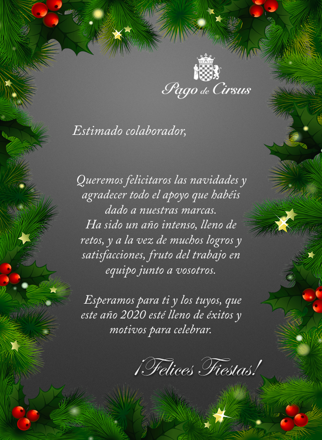 Bodega Pago de Cirsus Os desea Felices Fiestas - mailchi.mp/2c0135b6952a/b…