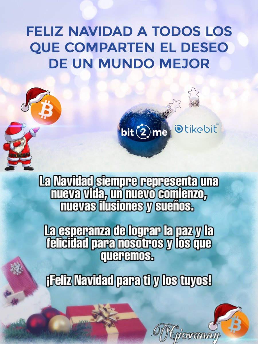 Giovanny_Monty's tweet photo. Que la #Navidad nos llene de inspiración duradera para alcanzar todos nuestros proyectos y sentirnos realizados.
#Bitcoin #BTC #CryptoNavidad #FelizNavidad #MerryChristmas #Bit2me #Tikebit https://t.co/Wg9tymuiaB