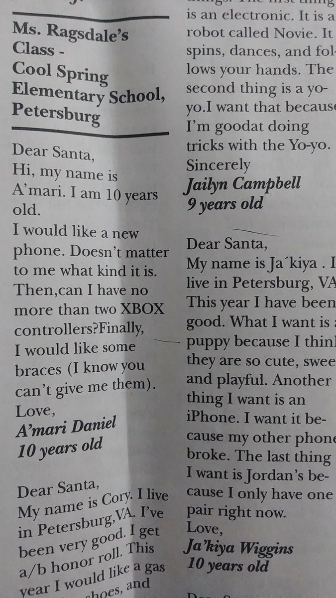 MrsNix13's tweet image. My kids are published authors!! Letters to Santa in today's Progress Index 🎅🎄🎅 #CoolSpring #HappyHolidays