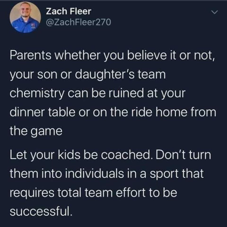 THIS!!  
I've witnessed and have been a part of seasons not living up to potential because of toxic conversations at home that do not align with TEAM goals.
#weB4me
#earned>entitled
