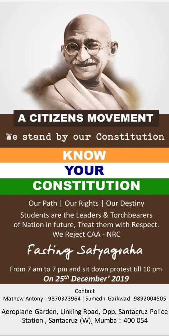 AIPCMumbaiEast's tweet photo. #RejectCAA_NRC #CAA_NRC_Protest #CAAAgainstConstitution Join in tomorrow for #SatyagrahForUnity at Santacruz! https://t.co/36gj5SCGSO