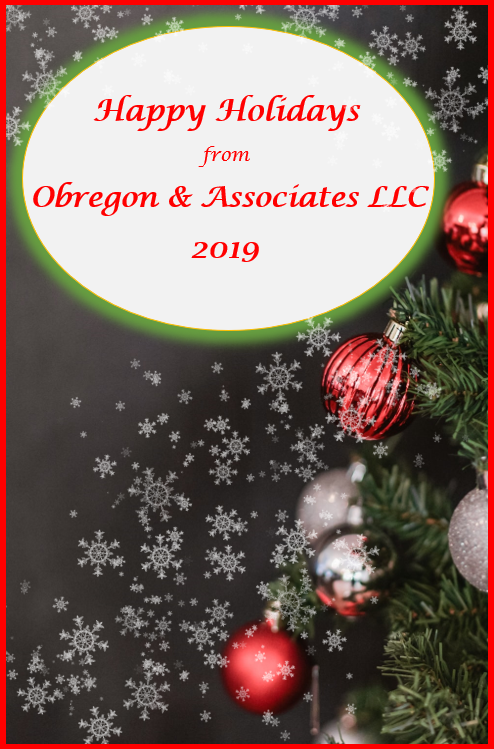 ObregonandAssoc's tweet photo. Merry Christmas from everyone at Obregon &amp; Associates. To celebrate the Holidays, our offices in Columbia, IL and Springfield, MO will close today, 12/24, at 1:30 PM. Both locations will re-open at 8:30 AM on Thursday, 12/26. https://t.co/riGbQuGZ2H