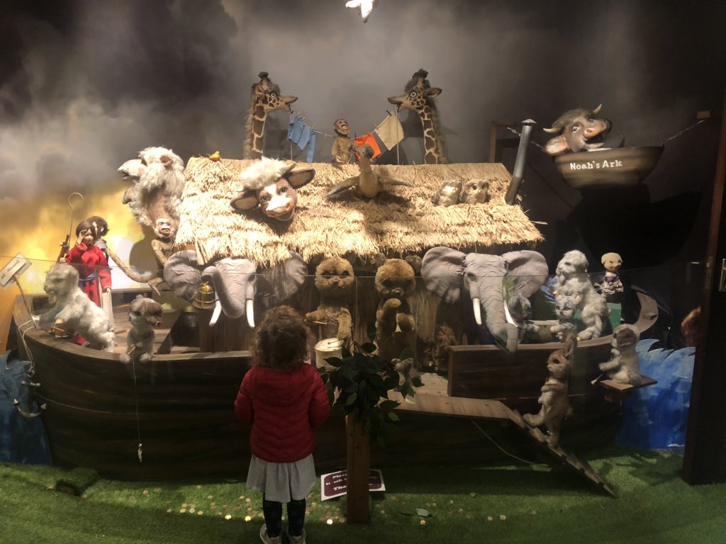 aquestingvole's tweet photo. Brought the Kinchlets to the #movingcrib.  Really lovely, the kids loved it and recognised some of their favourites.  Bear can be seen poking the lions in the Lions Den while the LadyBaby is admiring the Ark. well done @StMartinDublin. https://t.co/CNDeeIrZNC