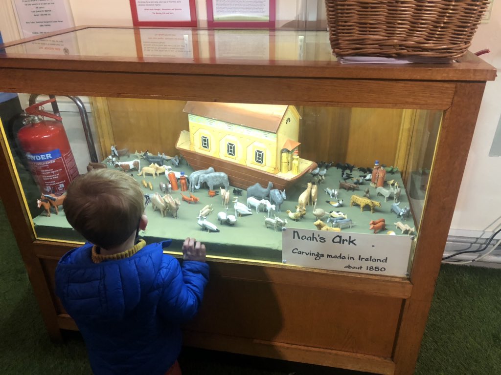 aquestingvole's tweet photo. Brought the Kinchlets to the #movingcrib.  Really lovely, the kids loved it and recognised some of their favourites.  Bear can be seen poking the lions in the Lions Den while the LadyBaby is admiring the Ark. well done @StMartinDublin. https://t.co/CNDeeIrZNC